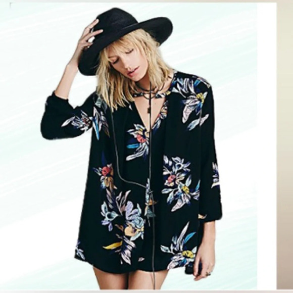 Free People Electric Orchid Swing Tunic - Picture 1 of 5
